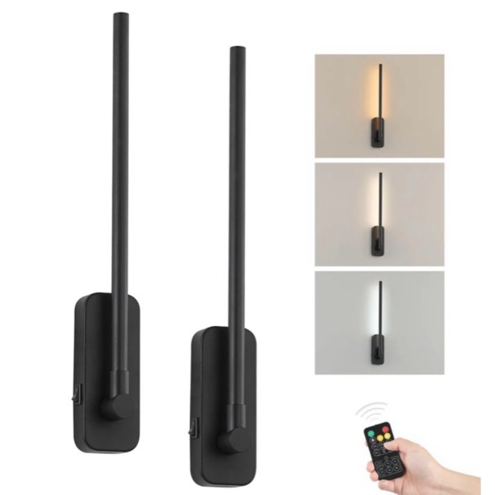 Rechargeable Wall Lights with Remote Control LED Picture Light/Wireless Set of 2